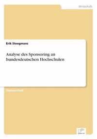 Analyse des Sponsoring an bundesdeutschen Hochschulen