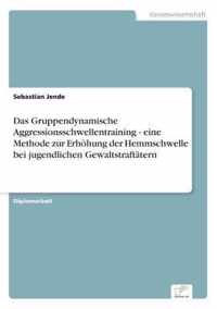 Das Gruppendynamische Aggressionsschwellentraining - eine Methode zurErhoehung der Hemmschwelle bei jugendlichen Gewaltstraftatern