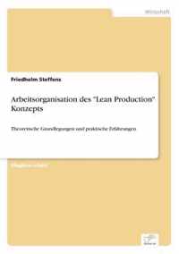 Arbeitsorganisation des Lean Production Konzepts