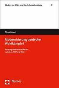 Modernisierung Deutscher Wahlkampfe?