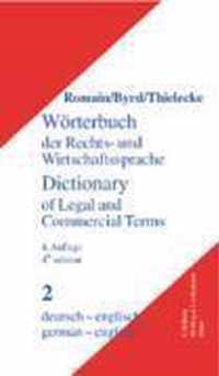 Dictionary Of Legal And Commercial Terms German-English