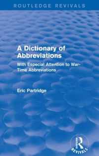 A Dictionary of Abbreviations