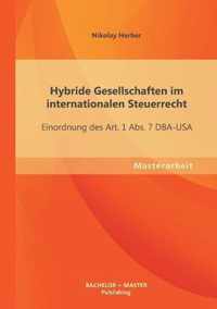 Hybride Gesellschaften im internationalen Steuerrecht