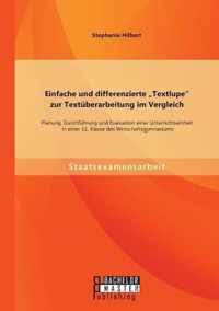 Einfache und differenzierte  Textlupe zur Textuberarbeitung im Vergleich