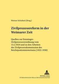 Zivilprozessreform in der Weimarer Zeit