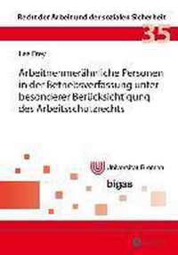 Arbeitnehmeraehnliche Personen in Der Betriebsverfassung Unter Besonderer Beruecksichtigung Des Arbeitsschutzrechts