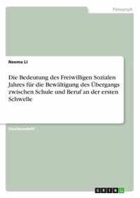 Die Bedeutung des Freiwilligen Sozialen Jahres fur die Bewaltigung des UEbergangs zwischen Schule und Beruf an der ersten Schwelle