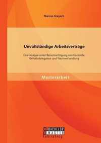 Unvollstandige Arbeitsvertrage