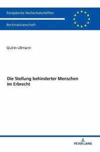 Die Stellung Behinderter Menschen Im Erbrecht