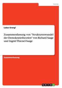 Zusammenfassung von Strukturenwandel der Demokratietheorien von Richard Saage und Ingrid Thienel-Saage