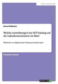 Welche Auswirkungen hat HIT-Training auf die Laktatkonzentration im Blut?