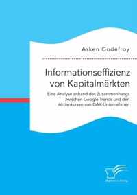 Informationseffizienz von Kapitalmarkten. Eine Analyse anhand des Zusammenhangs zwischen Google Trends und den Aktienkursen von DAX-Unternehmen