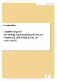 Verarbeitung von Rechnungslegungsinformationen zu Forschung und Entwicklung am Kapitalmarkt