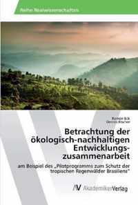 Betrachtung der oekologisch-nachhaltigen Entwicklungszusammenarbeit