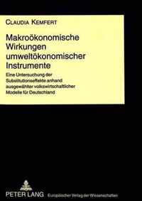 Makrooekonomische Wirkungen Umweltoekonomischer Instrumente