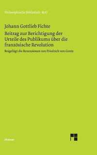 Beitrag zur Berichtigung der Urteile des Publikums uber die franzoesische Revolution (1793)