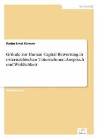 Grunde zur Human Capital Bewertung in oesterreichischen Unternehmen