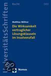 Die Wirksamkeit vertraglicher Lösungsklauseln im Insolvenzfall