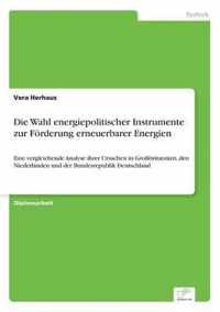 Die Wahl energiepolitischer Instrumente zur Foerderung erneuerbarer Energien