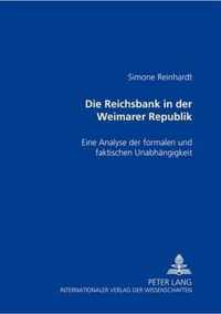 Die Reichsbank in der Weimarer Republik