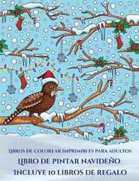 Libros de colorear imprimibles para adultos (Libro de pintar navideno)