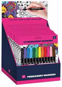 DISPLAY 10 SETS PERMANENT MARKERS - SET VAN 12