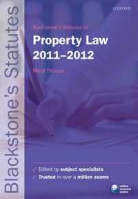 Blackstone's Statutes On Property Law