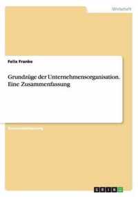 Grundzuge der Unternehmensorganisation. Eine Zusammenfassung