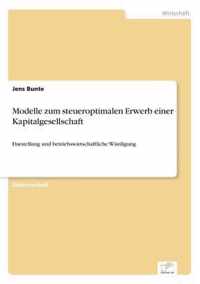 Modelle zum steueroptimalen Erwerb einer Kapitalgesellschaft