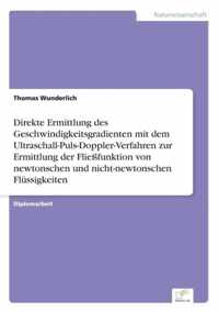 Direkte Ermittlung des Geschwindigkeitsgradienten mit dem Ultraschall-Puls-Doppler-Verfahren zur Ermittlung der Fliessfunktion von newtonschen und nicht-newtonschen Flussigkeiten