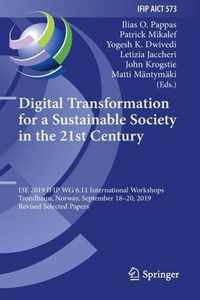 Digital Transformation for a Sustainable Society in the 21st Century