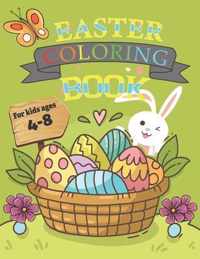 Easter Coloring Book For Kids Ages 4-8