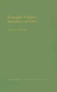 Geographic Variation, Speciation and Clines. (MPB-10), Volume 10