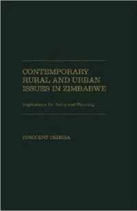 Contemporary Rural and Urban Issues in Zimbabwe