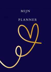 Mijn Planner hart blauw/goud.