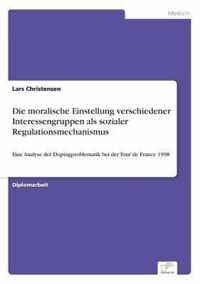 Die moralische Einstellung verschiedener Interessengruppen als sozialer Regulationsmechanismus