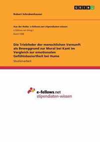 Die Triebfeder der menschlichen Vernunft als Beweggrund zur Moral bei Kant im Vergleich zur emotionalen Gefuhlsbasiertheit bei Hume