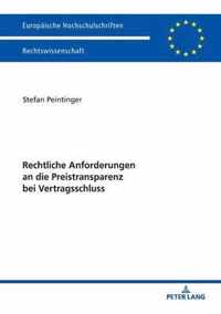 Rechtliche Anforderungen an Die Preistransparenz Bei Vertragsschluss