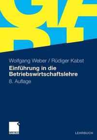 Einfuhrung in Die Betriebswirtschaftslehre