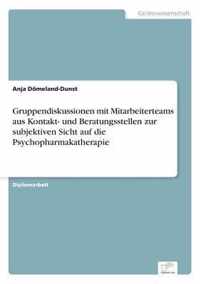 Gruppendiskussionen mit Mitarbeiterteams aus Kontakt- und Beratungsstellen zur subjektiven Sicht auf die Psychopharmakatherapie