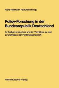 Policy-Forschung in Der Bundesrepublik Deutschland