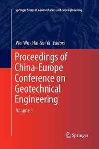 Proceedings of China-Europe Conference on Geotechnical Engineering