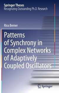 Patterns of Synchrony in Complex Networks of Adaptively Coupled Oscillators