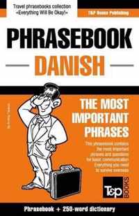 English-Danish Phrasebook and 250-Word Mini Dictionary