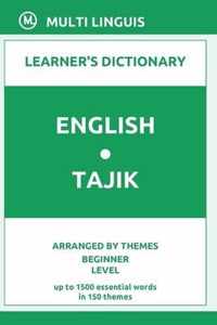 English-Tajik Learner's Dictionary (Arranged by Themes, Beginner Level)