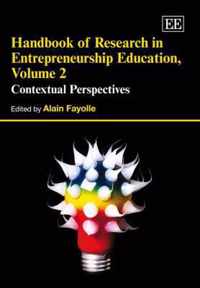 Handbook of Research in Entrepreneurship Education, Volume 2