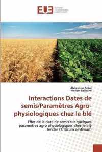 Interactions Dates de semis/Parametres Agro-physiologiques chez le ble