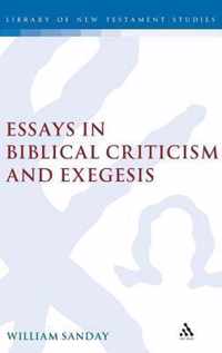 Essays In Biblical Criticism And Exegesis