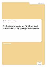 Marketingkonzeptionen fur kleine und mittelstandische Beratungsunternehmen