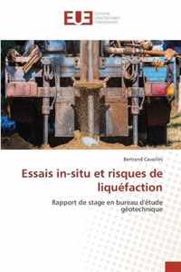 Essais in-situ et risques de liquefaction